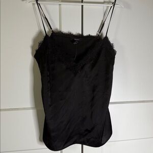 Black Lace Trim Cami Top